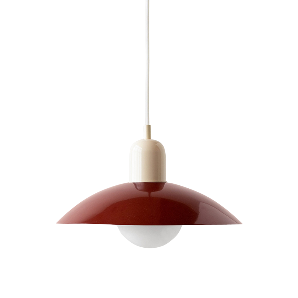 Gros plan: lampe suspendue scandinave Macaron, texture et finition de qualité supérieure.