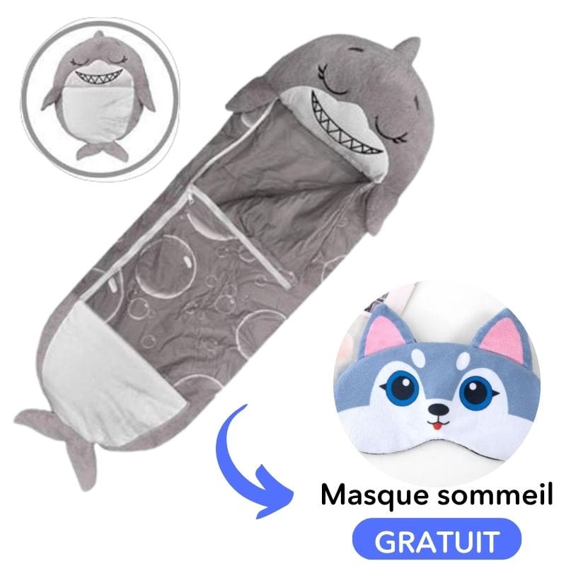 BisouBag : gigoteuse enfant douillette pour sieste, se déplie en coussin peluche. Confort portable.