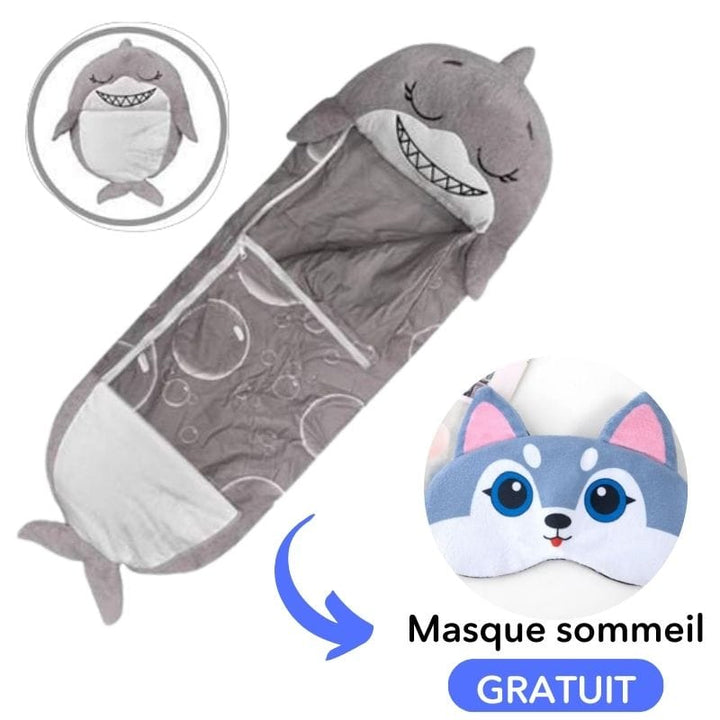 BisouBag : gigoteuse enfant douillette pour sieste, se déplie en coussin peluche. Confort portable.