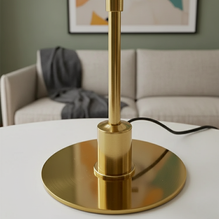 Éclairage d'ambiance LED scandinave, lampe de table minimaliste pour salon ou entrée.