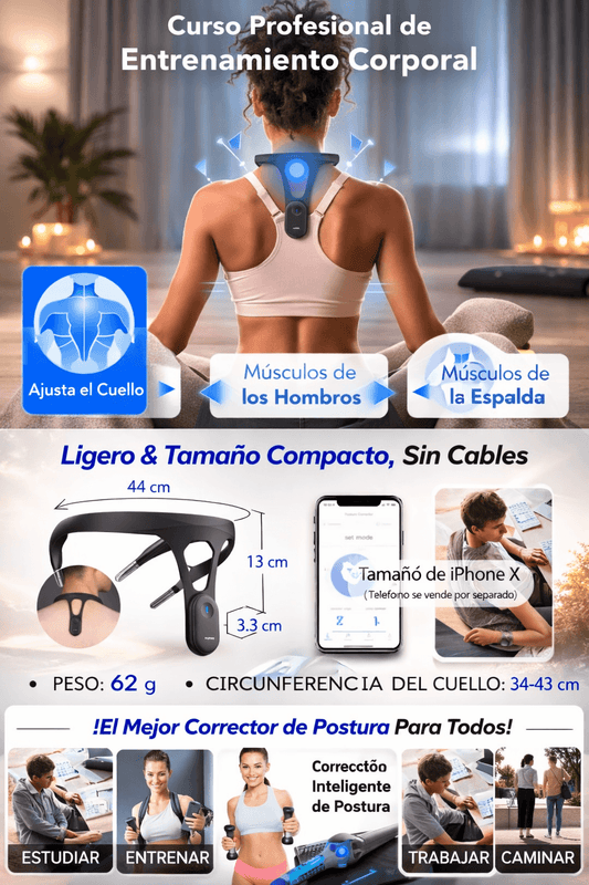 POSTUREGUARD SMART: CORRECTOR DE ESPALDA INTELIGENTE CON APP BLUETOOTH