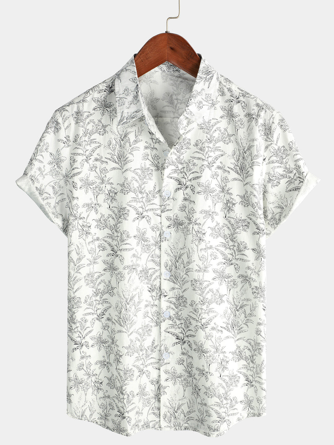 Chemise homme hawaïenne, motif palmier, style été décontracté, mode masculine plage.