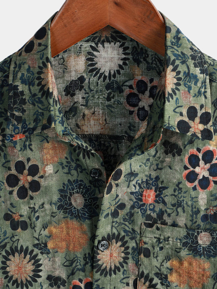 Chemise homme décontractée, style hawaïen, parfaite pour la plage ou les soirées d'été.