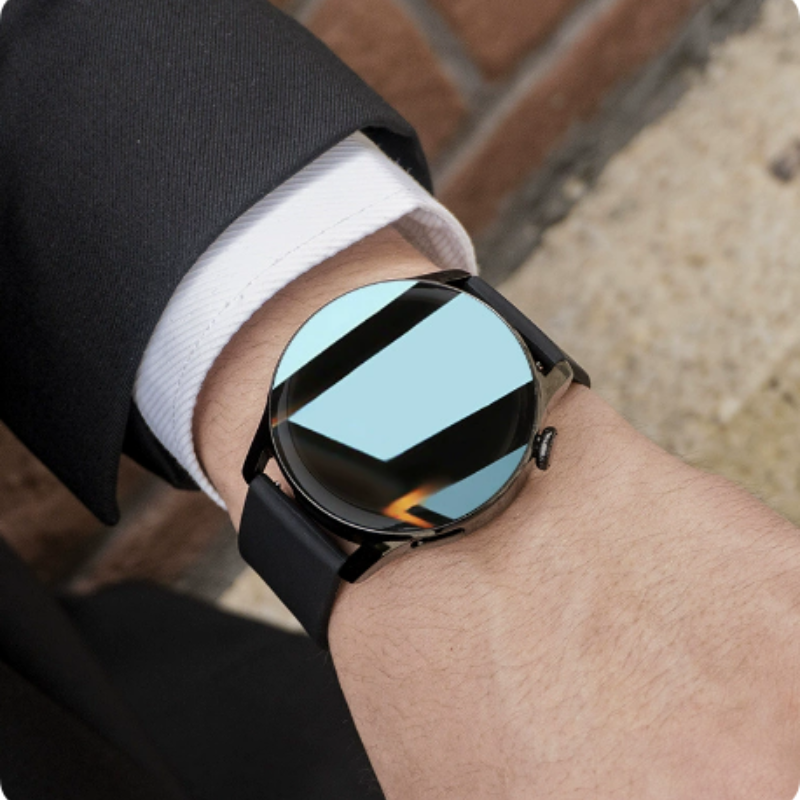 Montre intelligente Bluetooth avec suivi de l'oxygène sanguin et du sommeil.