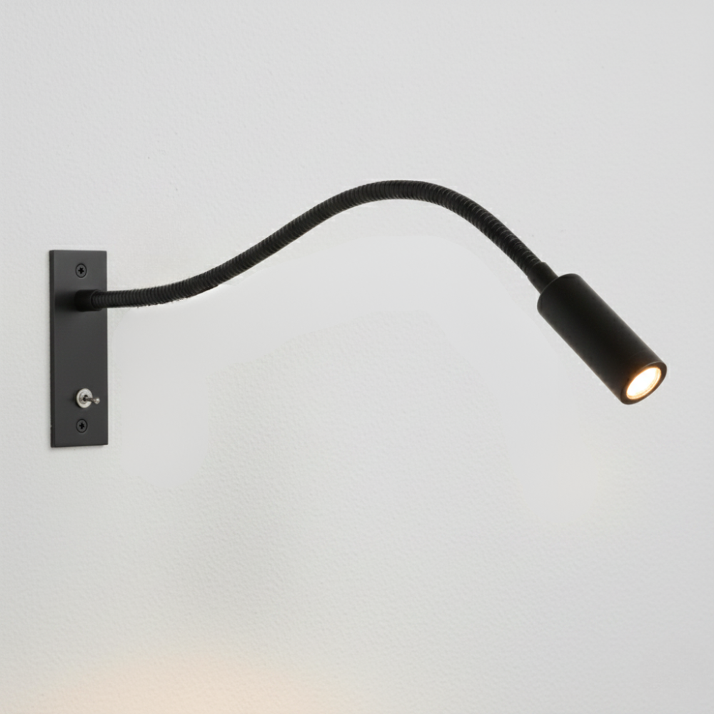 Applique murale LED réglable, design minimaliste pour lecture.
