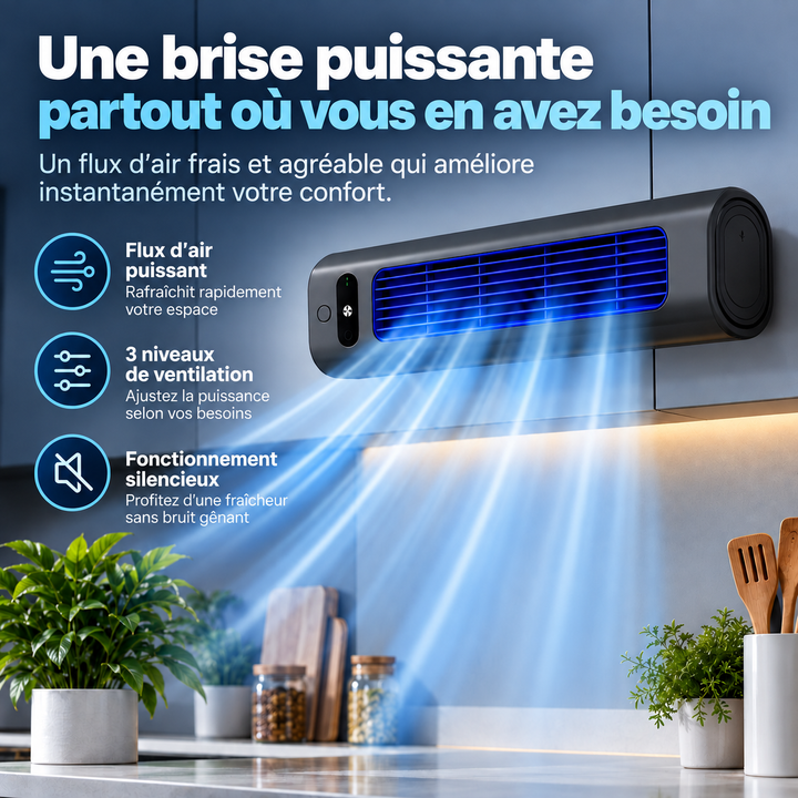 Ventilateur colonne discret et compact, parfait pour un refroidissement mobile en été.