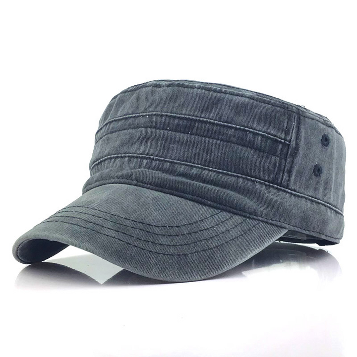 Casquette homme rétro en coton respirant, idéale pour la protection solaire et un look tendance.