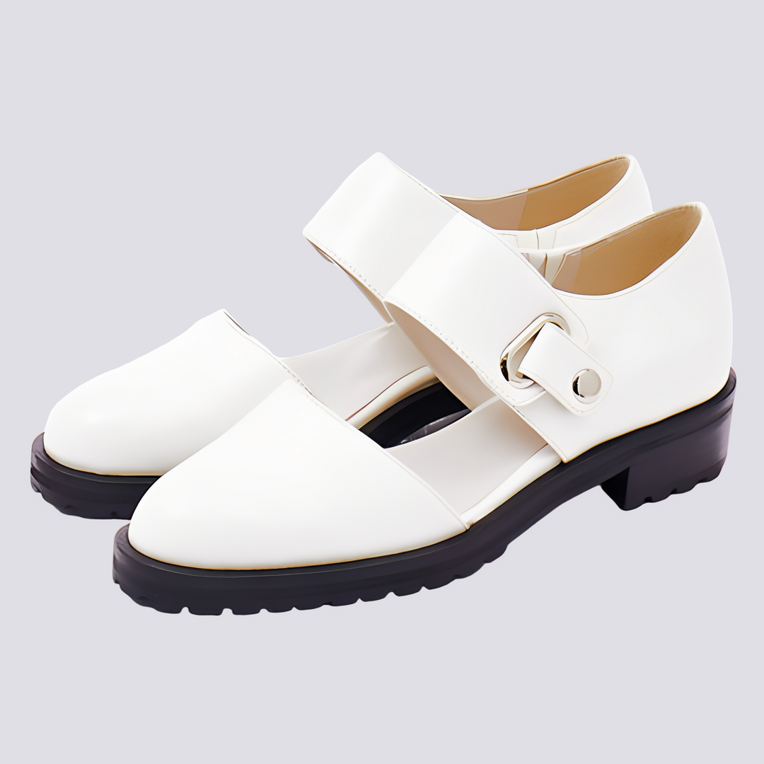 Chaussures Mary Jane plates pour femmes, élégantes et confortables avec boucle, parfaites pour le bureau ou le quotidien.