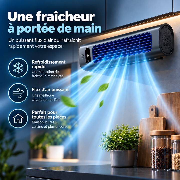 Ventilateur colonne mobile et compact pour une brise fraîche partout, idéal été.