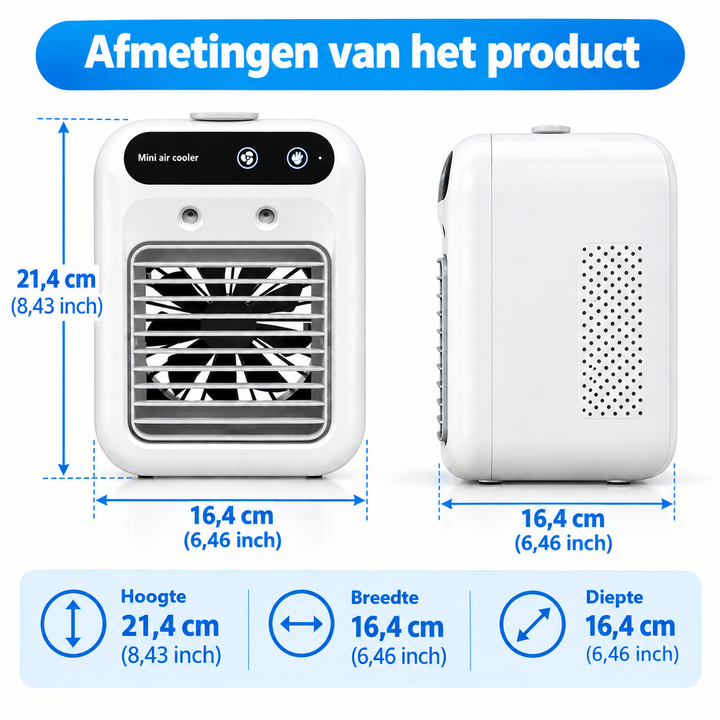 Confort estival avec ce rafraîchisseur d'air portable USB pour votre bureau, silencieux et frais.