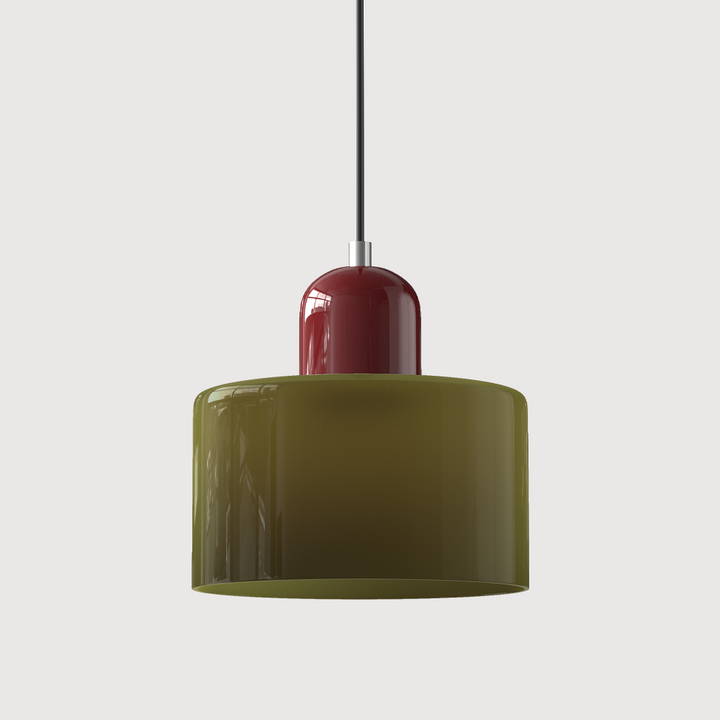 Suspension Lumisio Bauhaus sophistiquée, idéale pour un salon design contemporain.
