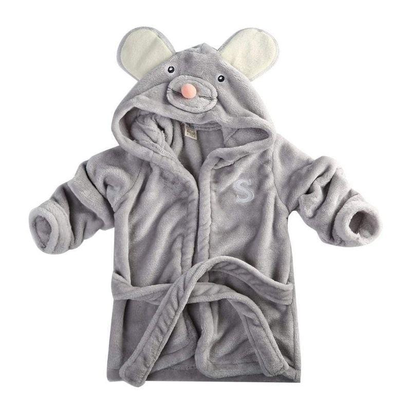 Peignoir bébé animal en coton doux, idéal pour la sortie de bain confortable des tout-petits filles et garçons.