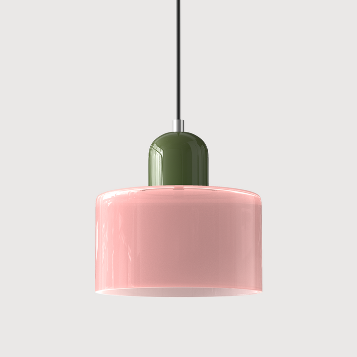 Suspension Lumisio Bauhaus géométrique, éclairage design pour salon contemporain.