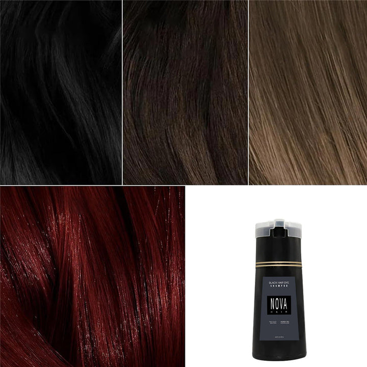 Shampooing colorant express transformant les cheveux gris en une couleur éclatante et brillante.