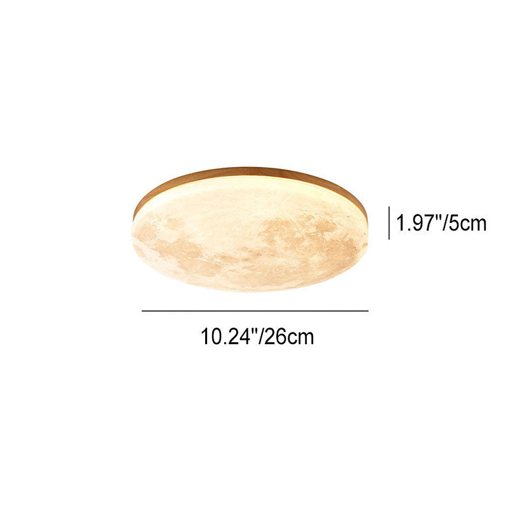 Décoration intérieure: lampe de plafond LED lune 3D, style nordique, éclairage doux et chic.