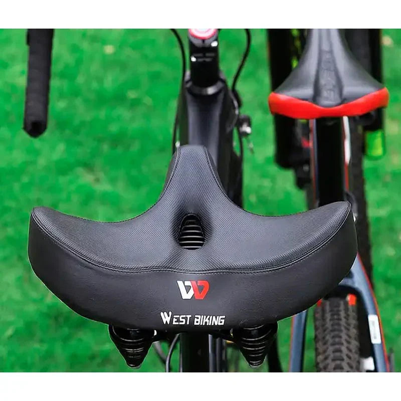 Design ergonomique pour cette selle de vélo confortable, parfaite pour VTT et vélo de ville.