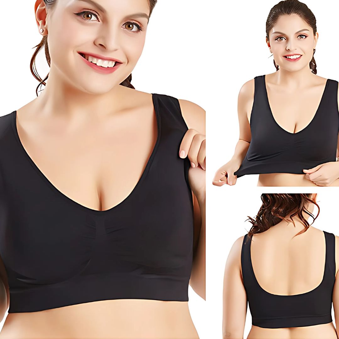 Soutien-gorge sans coutures pour femmes, confort quotidien et soutien léger. Idéal pour relaxation.