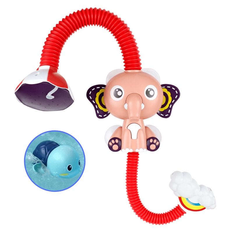 Douchette éléphant portable pour bain bébé, jouet d'eau ludique facilitant l'hygiène et la relaxation des enfants.