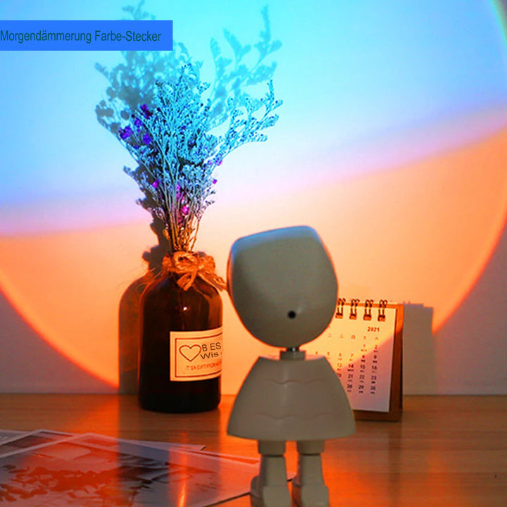 Lampe de photographie LED 'Coucher de Soleil', portable et USB, pour des clichés créatifs et uniques.