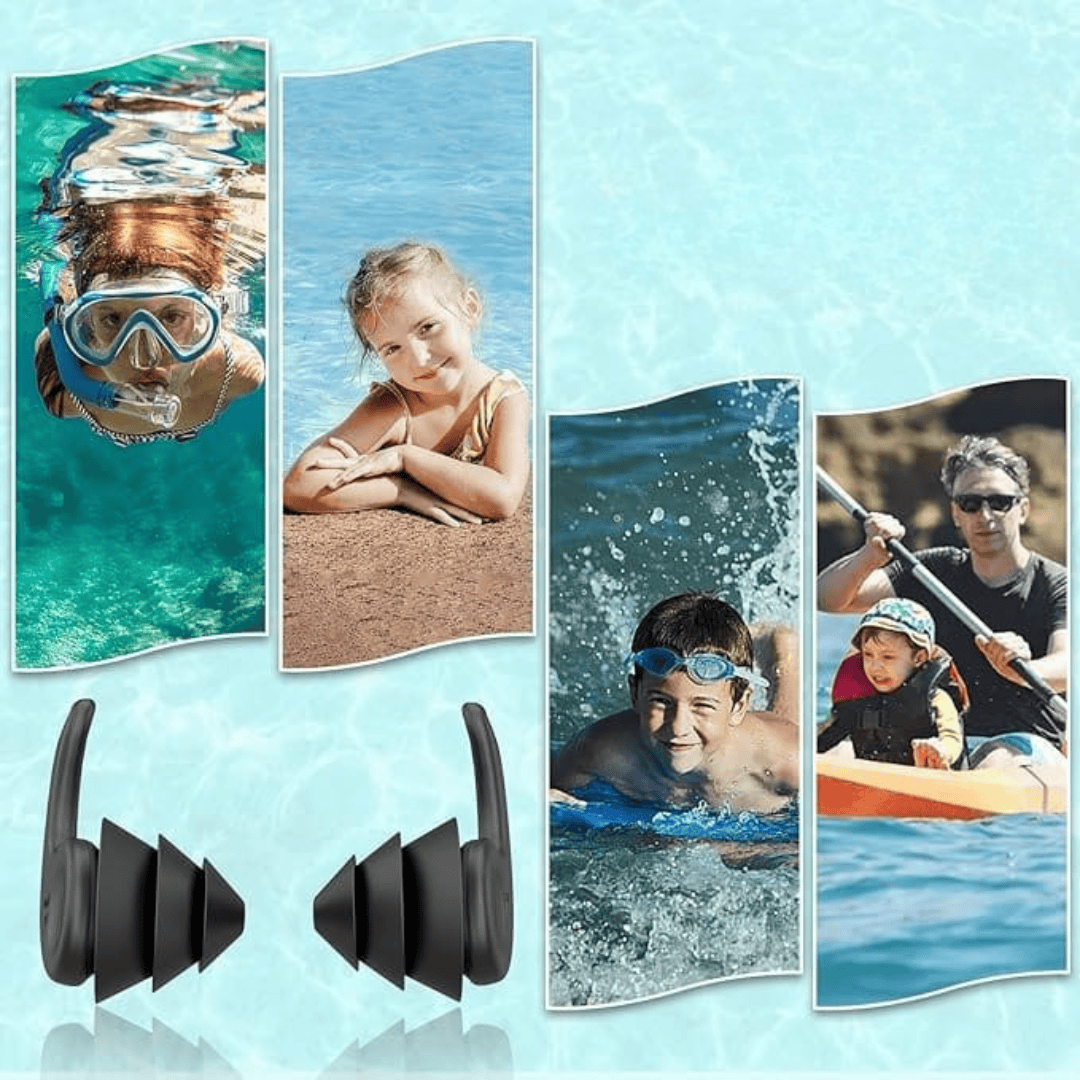 Gros plan: Bouchons d'oreilles silicone confortables, efficaces contre le bruit, sommeil.