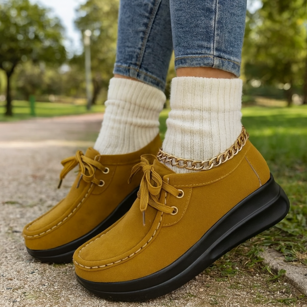 Bottes femme confortables pour l'automne-hiver, faciles à enfiler et parfaites pour les promenades.