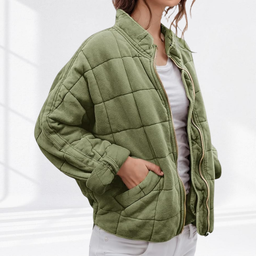 Veste matelassée pour femmes, vêtement extérieur confortable, style décontracté printemps-automne.