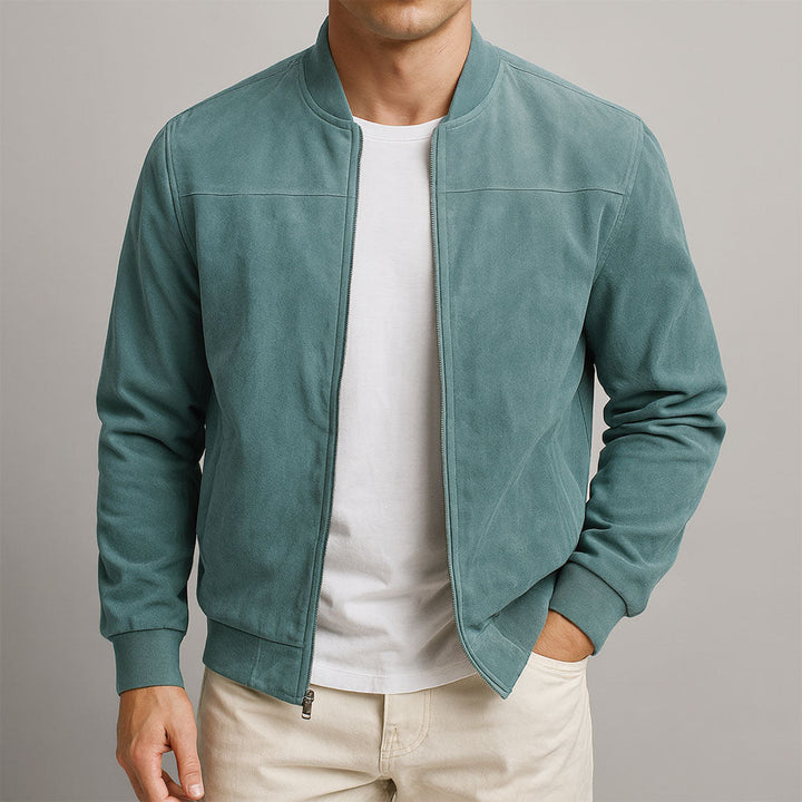 Veste homme chic en tissu texturé, style raffiné. Idéale pour tenue décontractée ou habillée, mode masculine.