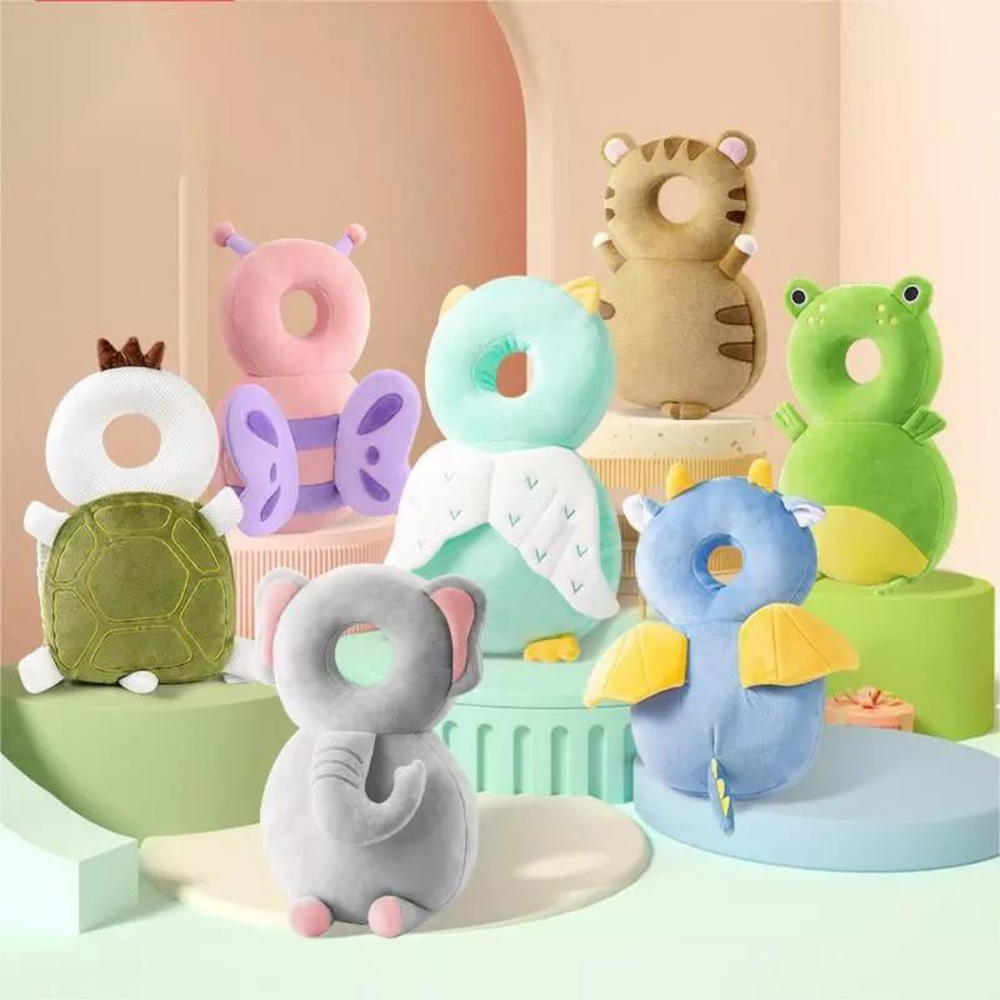 Coussin de protection bébé avec design "petit dragon" LittleGuard, sécurité anti-choc pour la tête.