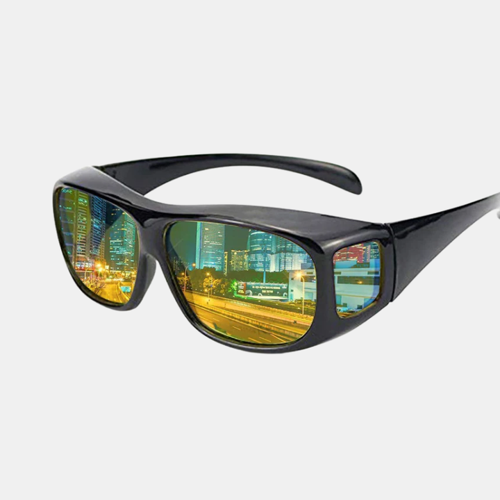 Lunettes de nuit polarisées GlareCut, monture TR90 unisexe, pour une conduite confortable et sans éblouissement.