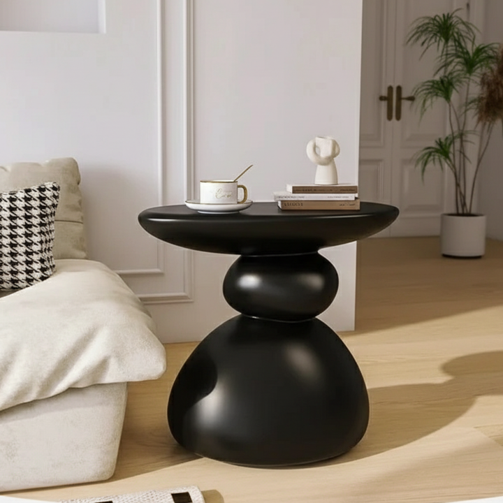 Table d'appoint minimaliste moderne pour salon, design épuré, meuble compact et élégant.