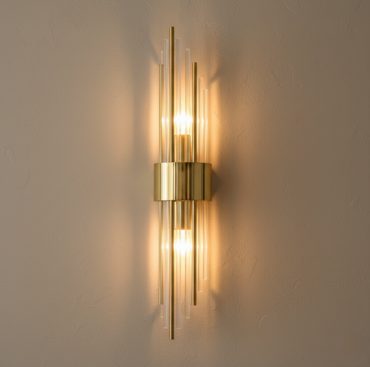 Applique murale LED élégante noire, lumière ajustable blanc chaud.