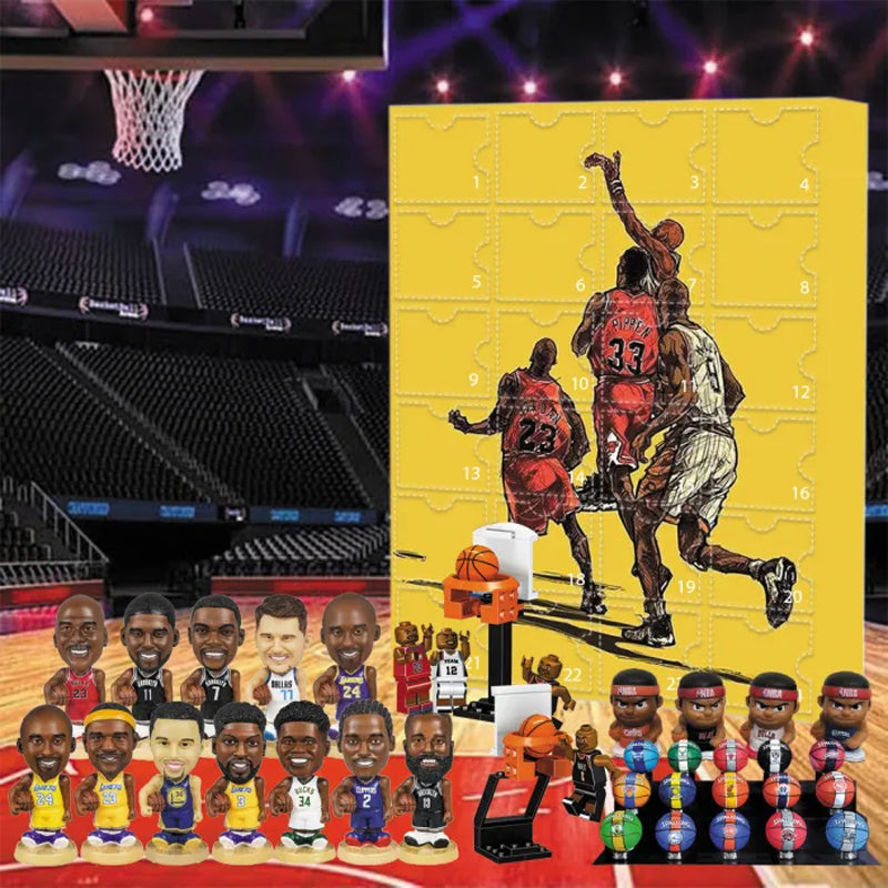 Calendrier de l'Avent NBA DunkDream pour collectionneurs, 24 surprises basket quotidiennes. Cadeau sport unique.