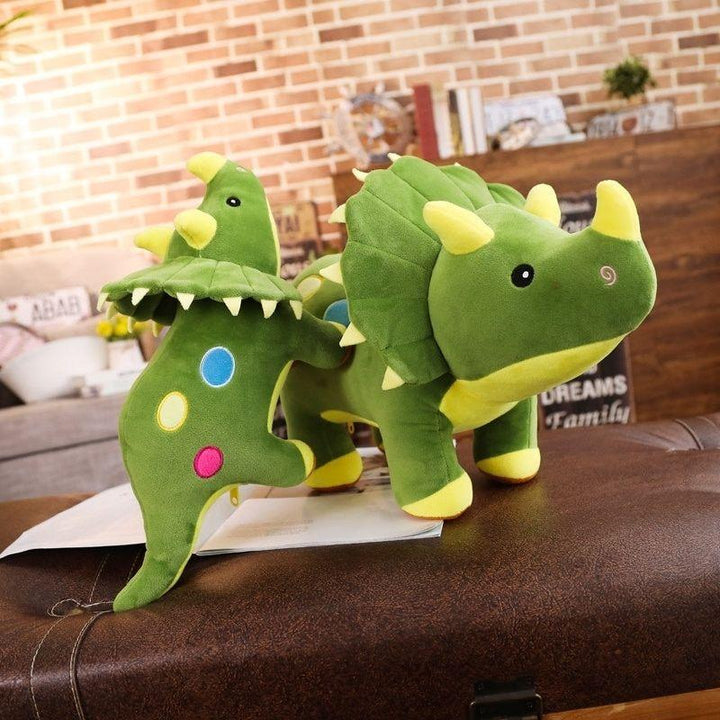 Peluche tricératops dinosaure géante pour enfant. Doudou réconfortant, encourage le jeu et l'imagination.