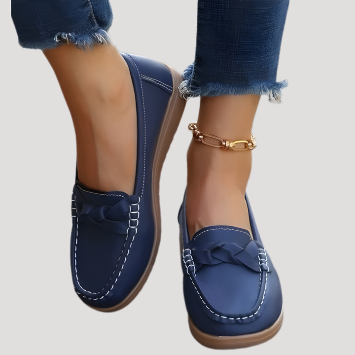 Mocassins femme élégants et confortables avec nœud décoratif, parfaits pour l'été et un style décontracté chic.