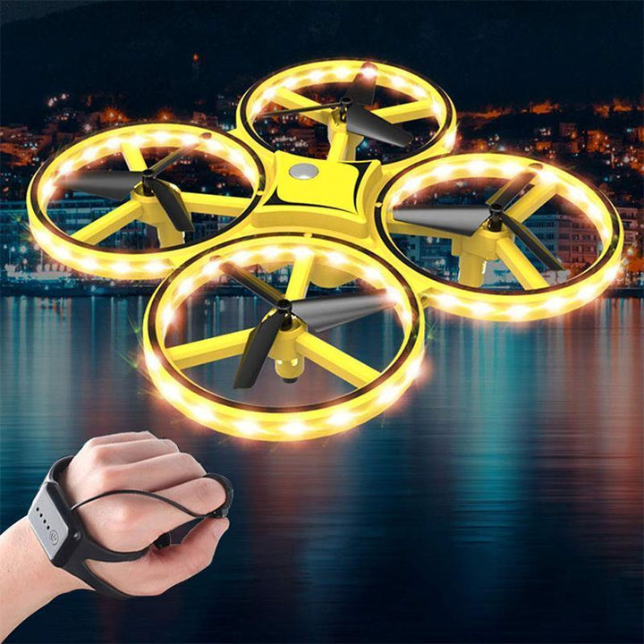 Mini-drone gestuel compact, idéal pour un vol aérien facile et divertissant. Parfait jouet télécommandé.