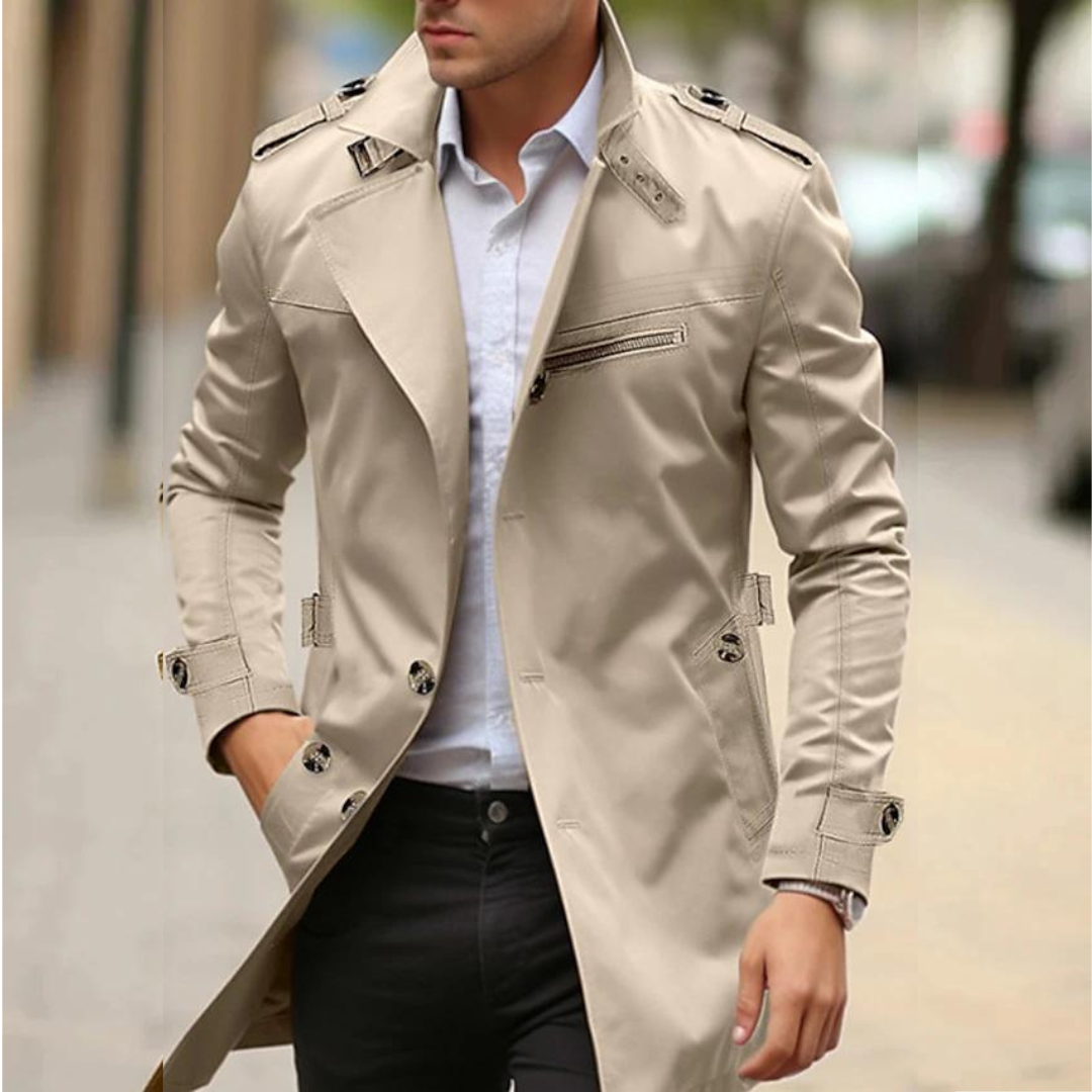 Veste homme artisan élégante, coupe structurée. Parfaite pour look casual chic ou professionnel. Disponible en beige, bleu.