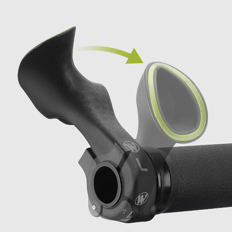 Poignées de vélo ergonomiques anti-douleur au poignet et à la main, idéales pour cyclisme longue distance.