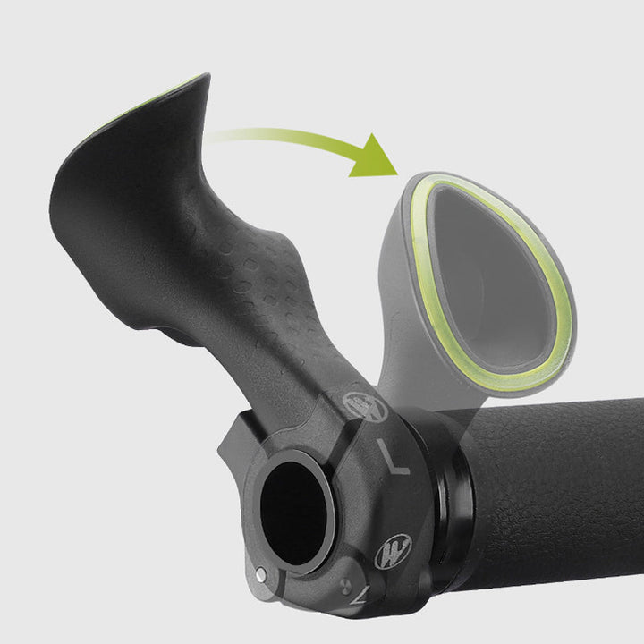 Poignées de vélo ergonomiques anti-douleur au poignet et à la main, idéales pour cyclisme longue distance.