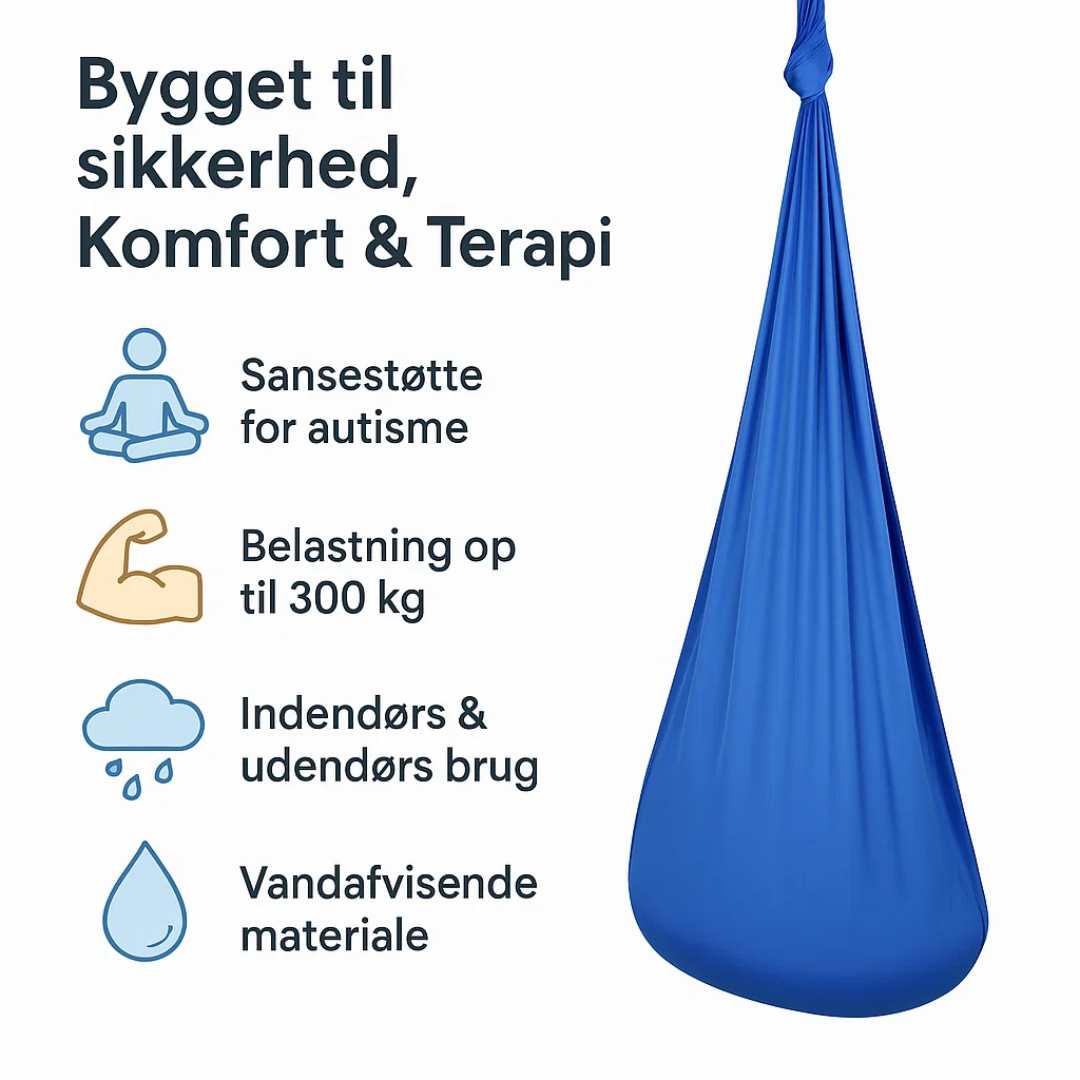 Balançoire sensorielle apaisante autisme, favorise la relaxation, le bien-être et la détente intérieur/extérieur.