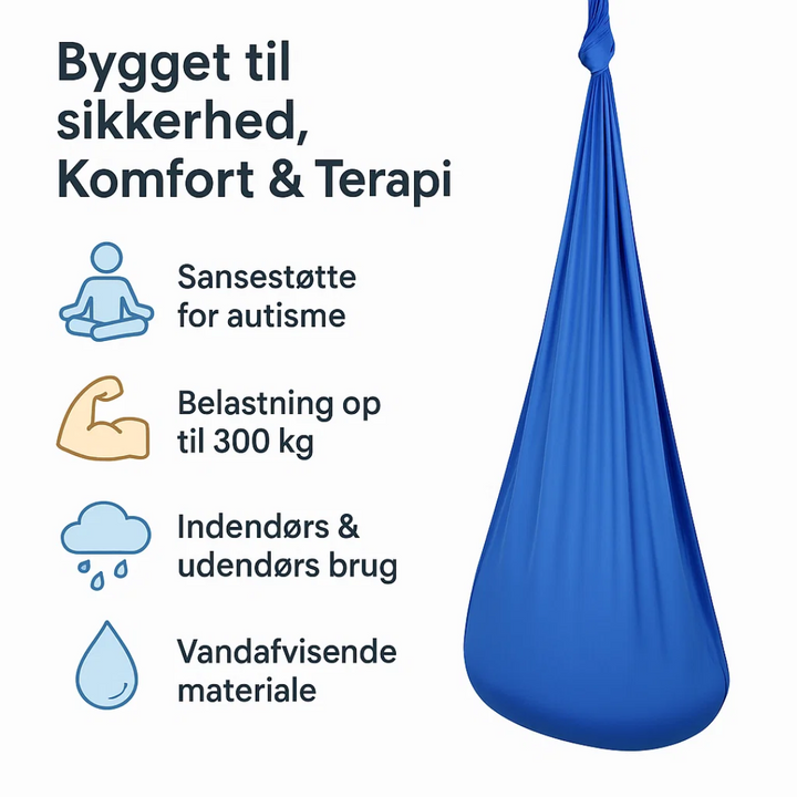 Balançoire sensorielle apaisante autisme, favorise la relaxation, le bien-être et la détente intérieur/extérieur.