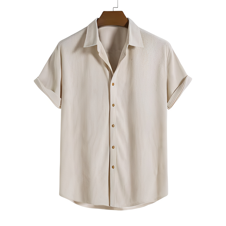 Chemise homme manches courtes légère, idéale pour l'été. Style décontracté et respirant pour la plage et les vacances.