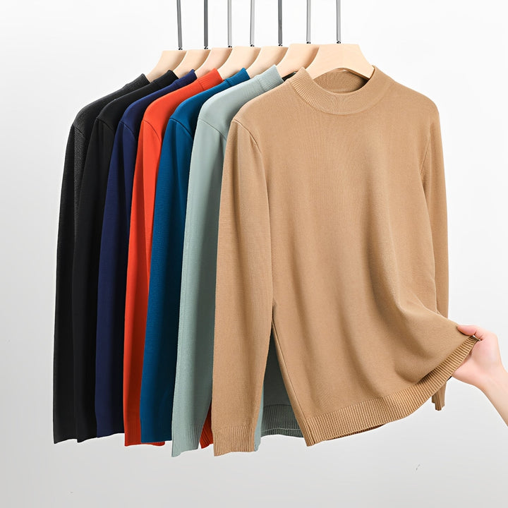 Chandail homme casual vert foncé, doux et chaud. Polyvalent pour un style hivernal et confortable.