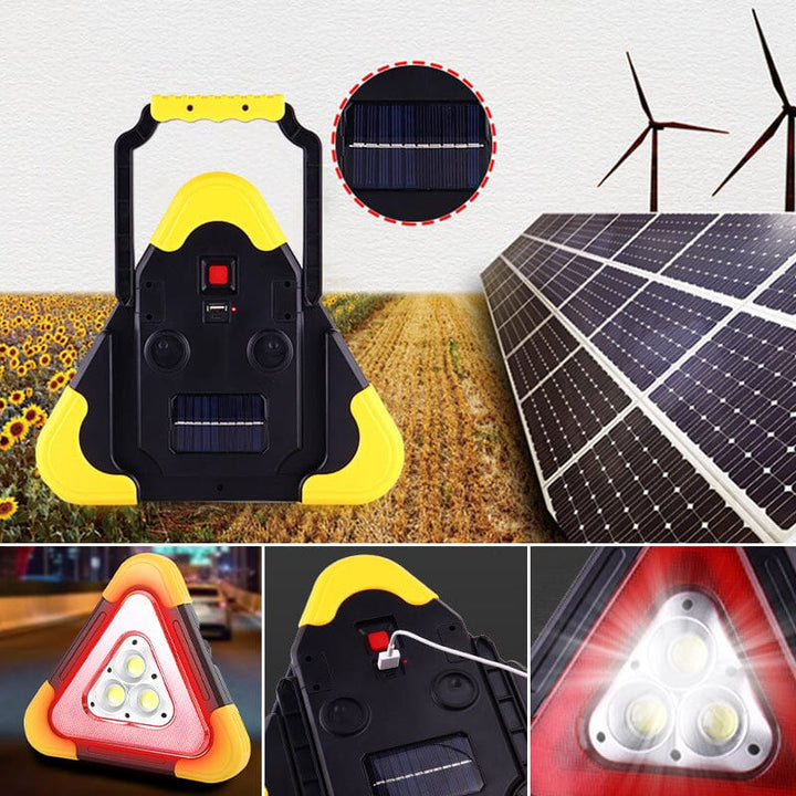 Lampe de détresse LED triangulaire rechargeable, kit sécurité routière, éclairage travail portatif.