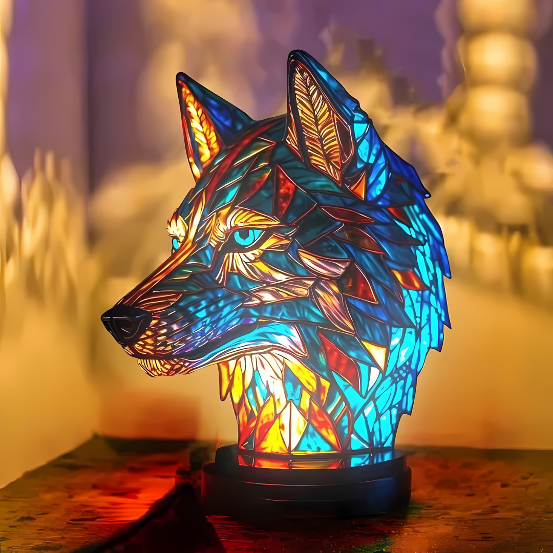 Lampe de table artisanale en verre, éclairage LED dimmable. Design élégant pour salon, chambre ou bureau moderne.