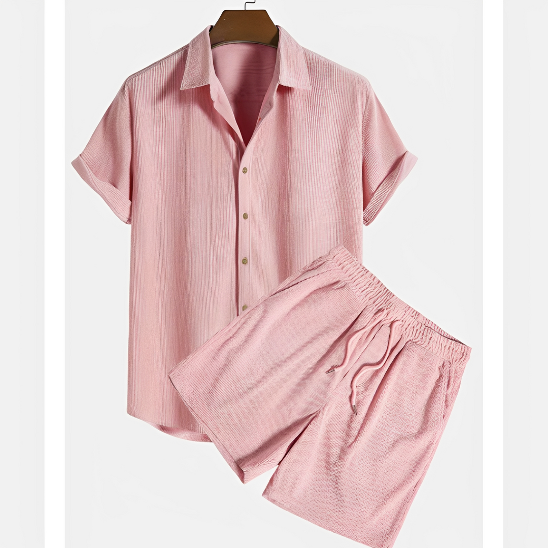 Ensemble casual homme 2 pièces, idéal pour un look élégant et décontracté. Style urbain chic, parfait pour les loisirs.