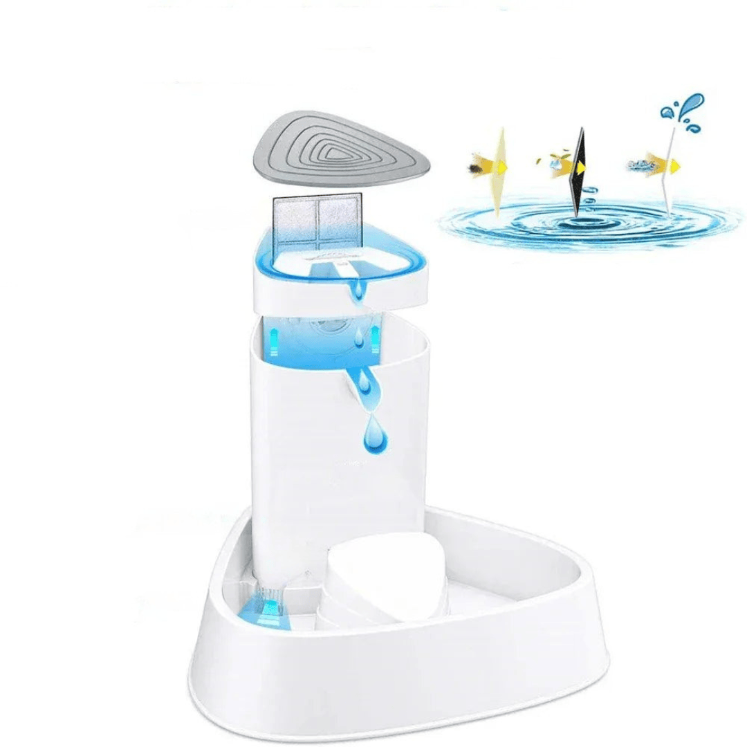 Fontaine à eau pour animaux, facile à entretenir, assure une eau propre et fraîche pour votre chat ou chien.