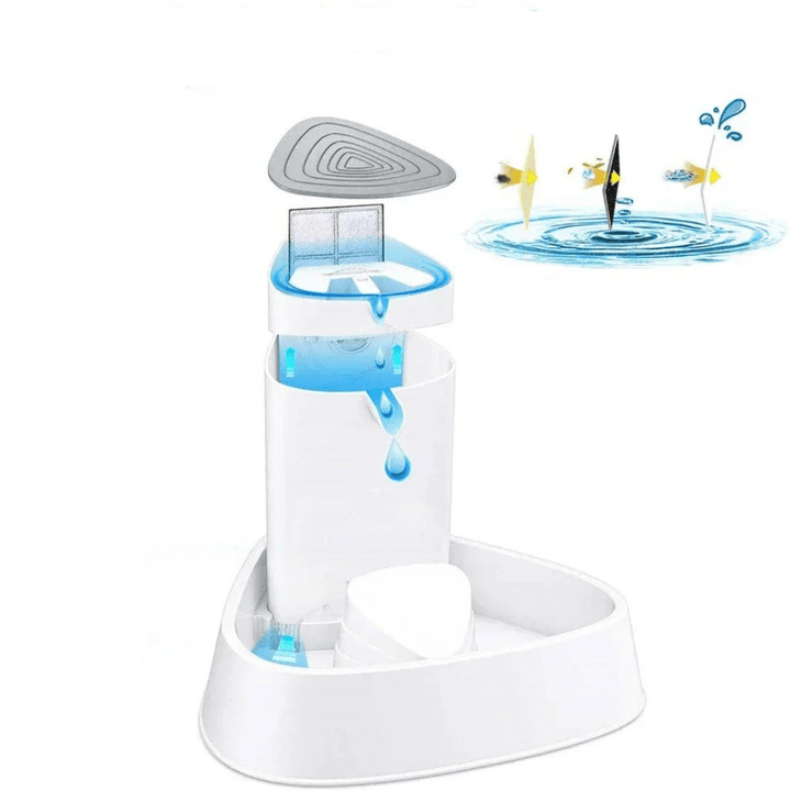 Fontaine à eau pour animaux, facile à entretenir, assure une eau propre et fraîche pour votre chat ou chien.
