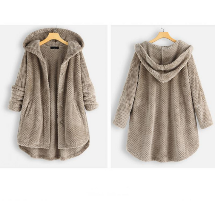 Idée cadeau : veste femme réversible FleeceFinesse à capuche, alliant confort, style et polyvalence toute l'année.