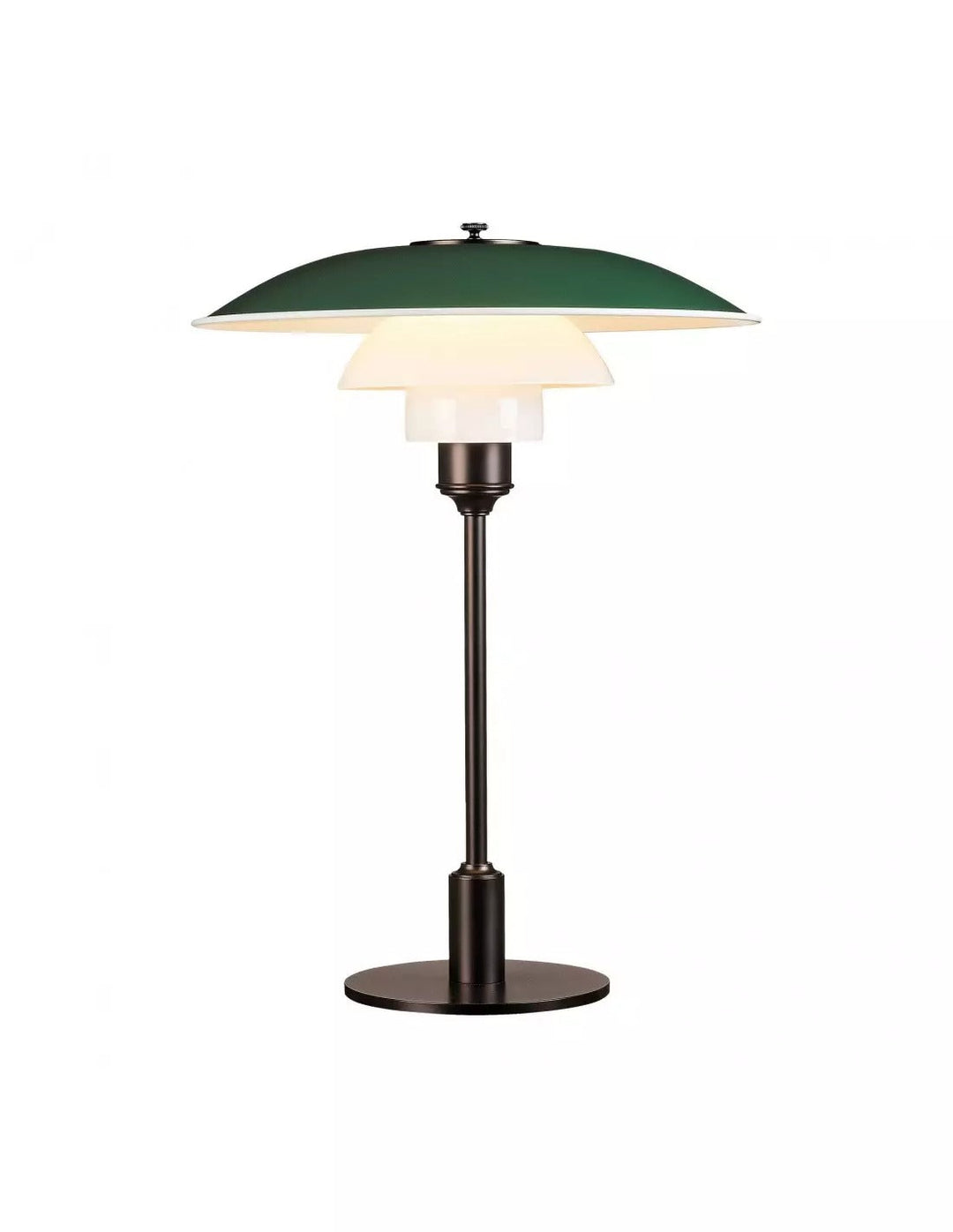 Lampe de bureau danoise design, éclairage fonctionnel et esthétique en métal.
