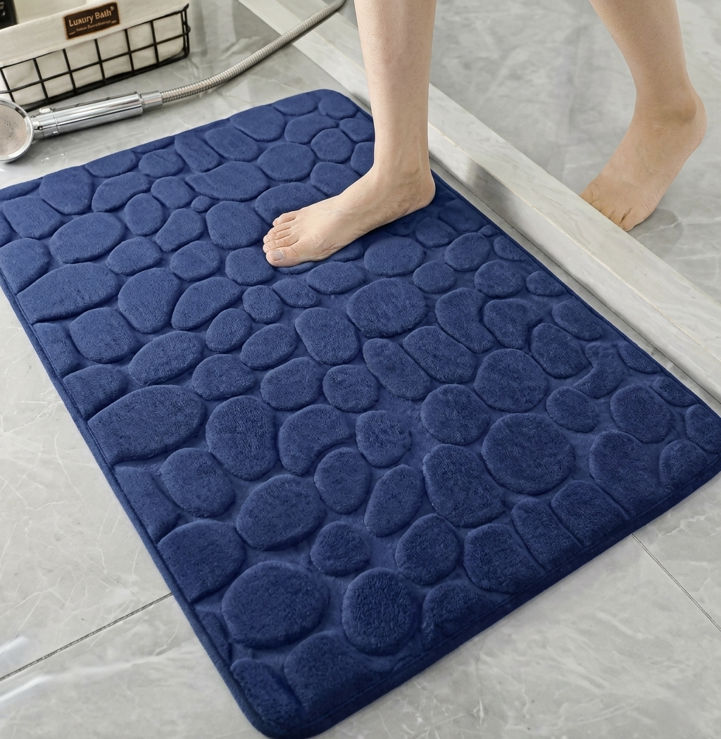 Tapis de bain design moderne, élégant, ajoute une touche chic à votre salle de bain, tout en étant fonctionnel.